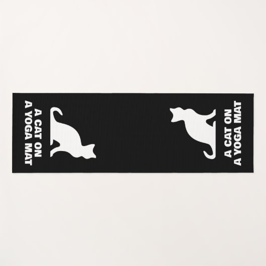 おもしろい猫ポーズヨガパーソナライズされたマットデザイン ヨガマット (正面(横))