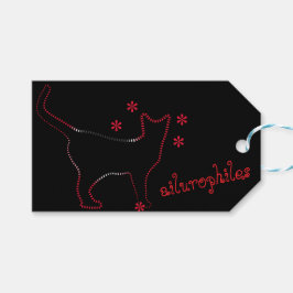 おもしろい猫ラインアート，かわいいラインアート猫，AWESギフトラベル ギフトタグ