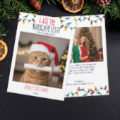 おもしろい猫リスいけなトカスタムクリスマス写真 シーズンカード