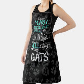 おもしろい猫好きのメッセージ エプロン (インサイチュ)