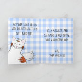 おもしろい猫好きの熱狂するハッピーバースデー カード (内部)