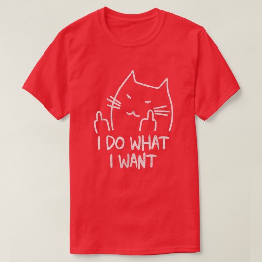 おもしろい猫好きは自分の猫で好きなことをするおもしろい Tシャツ (デザイン正面)