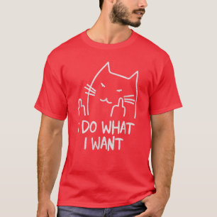 おもしろい猫好きは自分の猫で好きなことをするおもしろい Tシャツ