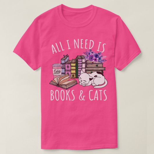 おもしろい猫好きキッ読テンの本が欲しい Tシャツ (デザイン正面)