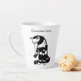 おもしろい猫好きチョコ カフェラテマグ