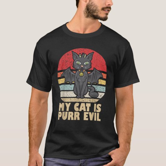 おもしろい猫好きティ私の猫は悪党 Tシャツ (正面)