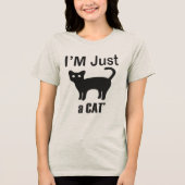 おもしろい猫好きデザイン私は猫の猫好き トライブレンドTシャツ (正面)