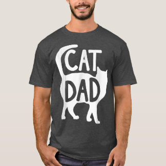 おもしろい猫好きネコパパキッテンファーザーズデイTee F Tシャツ