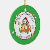 おもしろい猫好きパーソナライズされた装飾品 セラミックオーナメント (右)