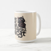 おもしろい猫好き引用文デザイン コーヒーマグカップ (正面右)