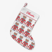 おもしろい猫好き猫が醜いクリスマスセーターを着る スモールクリスマスストッキング (正面 (吊り時))