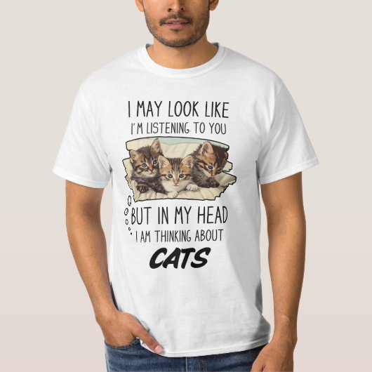 おもしろい猫好き Tシャツ (正面)