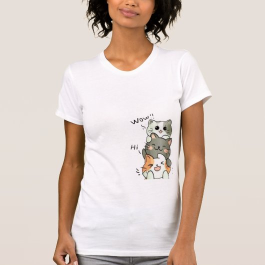 おもしろい猫好きTシャツ Tシャツ (正面)