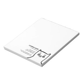 おもしろい猫手描き白黒シンプルペットサービス ノートパッド