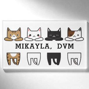 おもしろい猫枠 名札