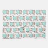 おもしろい猫模様 キッチンタオル (横)