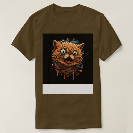 おもしろい猫1 Tシャツ (デザイン正面)