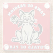 おもしろい猫 ガラスコースター (裏面)
