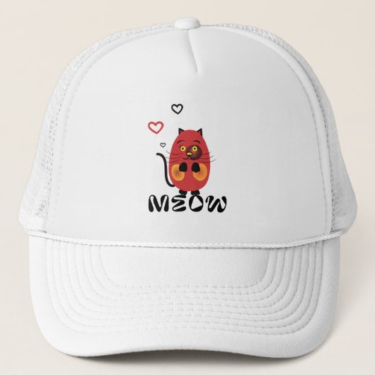 おもしろい猫 キャップ (正面)
