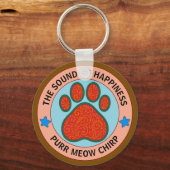 おもしろい猫 キーホルダー (正面)