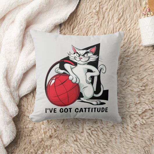 おもしろい猫 クッション (ブランケット)