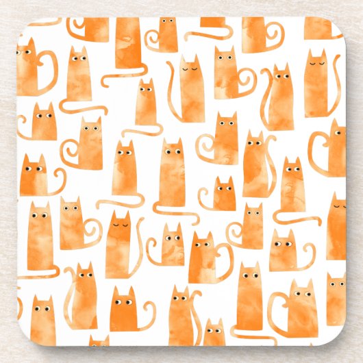 おもしろい猫 コースター (正面)