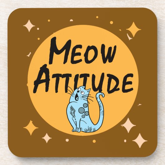 おもしろい猫 コースター (正面)