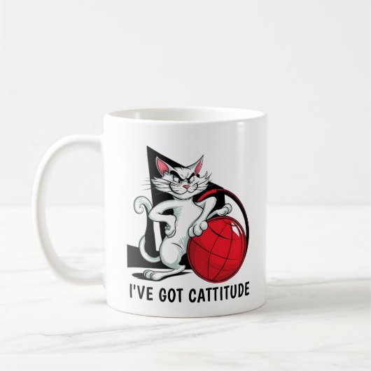 おもしろい猫 コーヒーマグカップ (左)