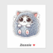 おもしろい猫 シール (シート)