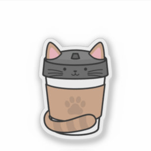 おもしろい猫 シール