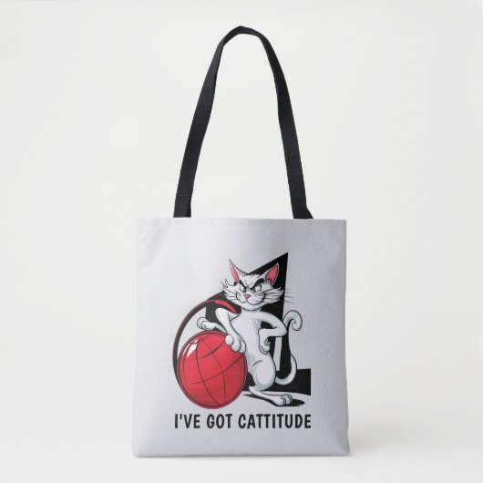 おもしろい猫 トートバッグ (正面)