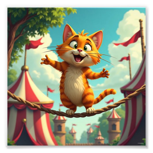 おもしろい猫 フォトプリント            (正面)