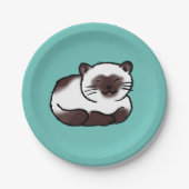 おもしろい猫 ペーパープレート (正面)