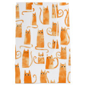 おもしろい猫 ミディアムペーパーバッグ (裏面)