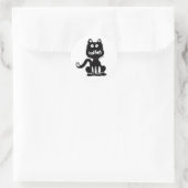 おもしろい猫 ラウンドシール (バッグ)