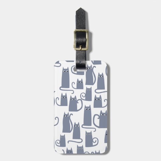 おもしろい猫 ラゲッジタグ (正面縦)