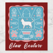 おもしろい猫 ワインラベル (シングルラベル)