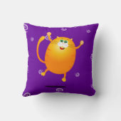 おもしろい猫、枕 クッション (裏面)