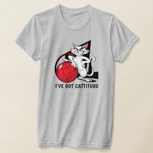 おもしろい猫 Tシャツ (レイダウン)