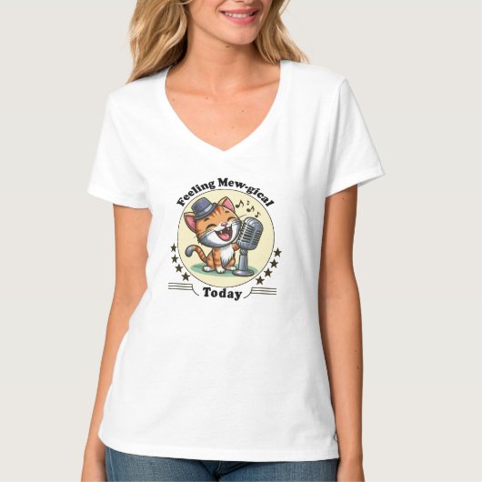 おもしろい猫 Tシャツ (正面)