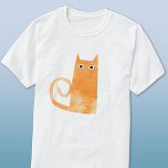 おもしろい猫 Tシャツ<br><div class="desc">可愛くて穏やかに不安な小さな水の色オレンジのジンジャー猫、動物愛好家に最適。オリジナルアートby Nic Squirrell.</div>