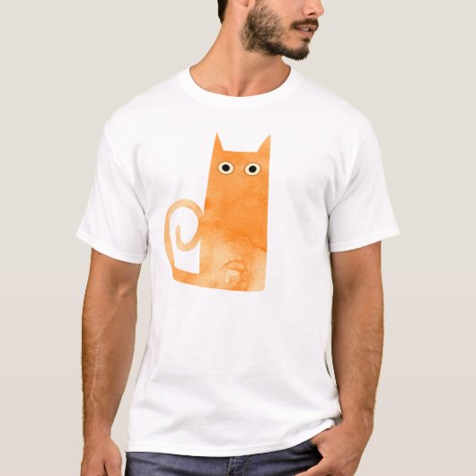 おもしろい猫 Tシャツ (正面)