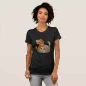 おもしろい猫Tシャツウィメンズドレス Tシャツ (正面フル)