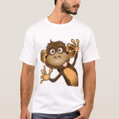 おもしろい猿のメンズTシャツ Tシャツ (正面)