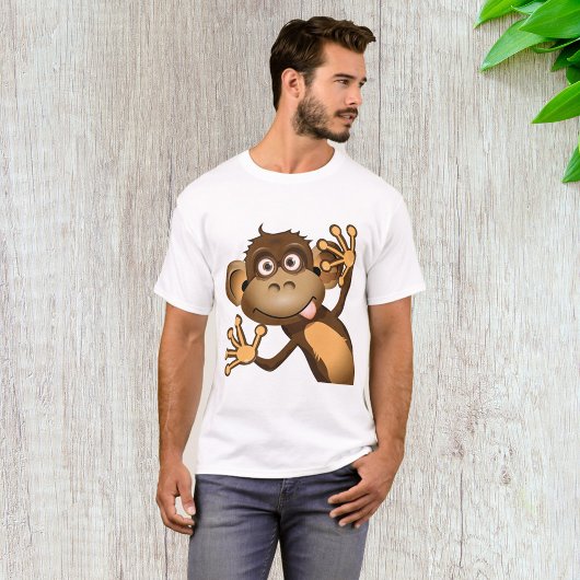 おもしろい猿のメンズTシャツ Tシャツ