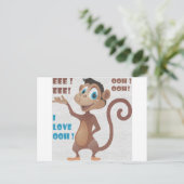おもしろい猿 ポストカード (スタンド正面)