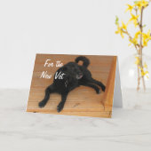 おもしろい獣医の卒業式おめでとう カード (黄色い花)