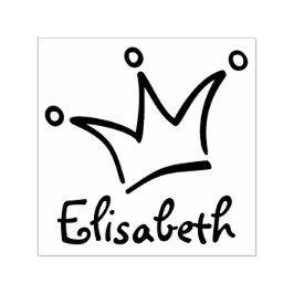 おもしろい王冠+背中。&名前 セルフインキングスタンプ