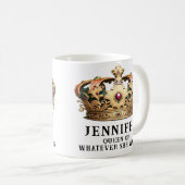 おもしろい王室の女王 コーヒーマグカップ (正面右)