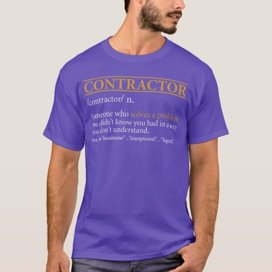 おもしろい現場監督の定義 誕生日ギフト レトロデザイン Tシャツ (正面)